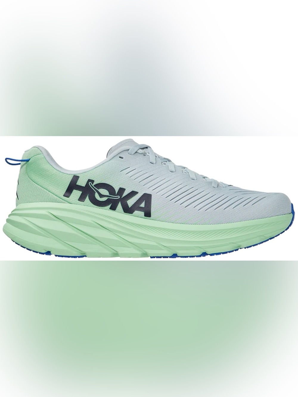 Hoka Men’s Mint Green and Light Gray Athletic Running Shoe